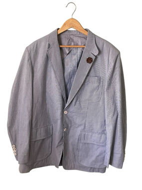 RYE 51 NEW Mens Denim Striped Blazer Sport Coat Size Large